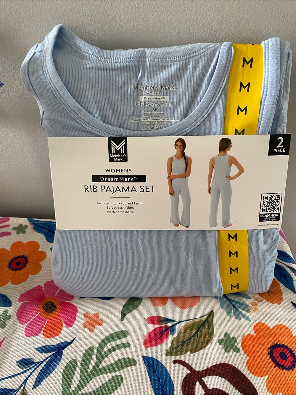 Member's Mark DreamMark Light Blue Ribbed Pajama Set - Women's 2-Piece